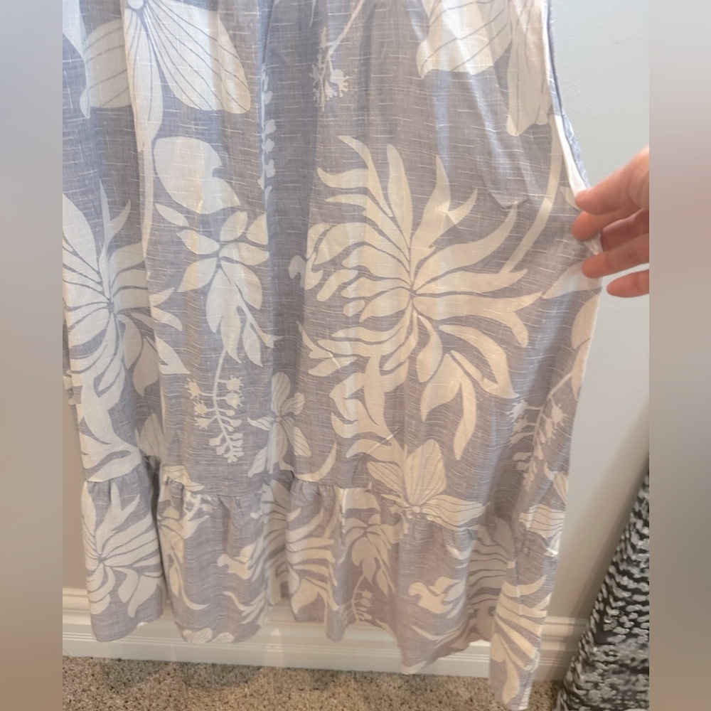 Kiwi + Punch Floral Blue and white Maxi Dress Small - Picture 5 of 6